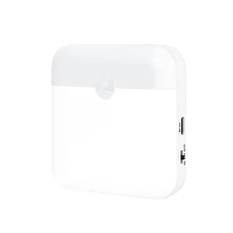 lampe chevet led rechargeable adhésif détecteur mouvement blanc moderne sans fil usb