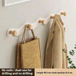 porte sacs mural blanc bois moderne adhésif crochets clous adhésifs