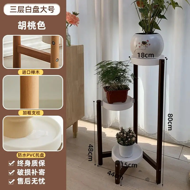 présentoir plantes bois moderne multi niveaux blanc gris boises pots fleursintérieur