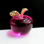 pomme rouge verre mat artisanal pomme jaune verre mat artisanal pomme verte verre mat