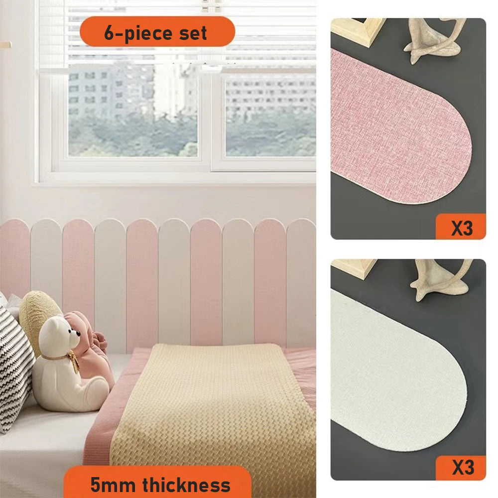 panneaux protection acoustique adhésifs anti collision murales textures grainées modernes couleurs variées enfants chambre