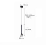 Lampes suspendues modernes cylindriques cloche noir blanc minimaliste chambre salon étude