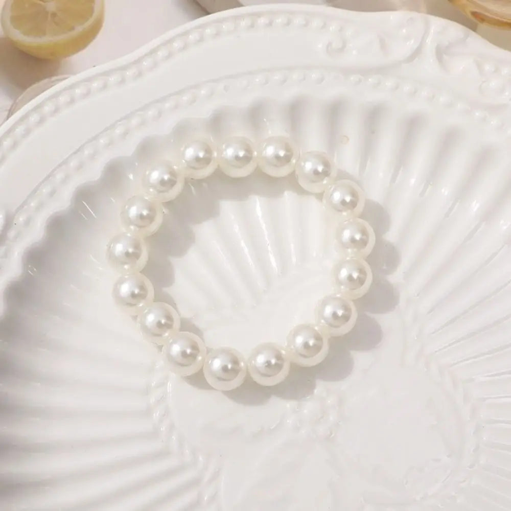 bracelets blanches argent pendentif cœur classique vintage poupées accessoires filles adolescents