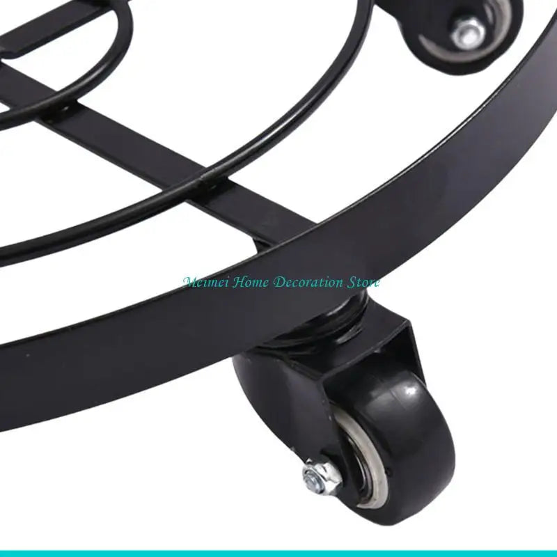 plateau roulettes industriel noir clips quatre roues transport facile plantes plateau métal fer