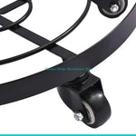 plateau roulettes industriel noir clips quatre roues transport facile plantes plateau métal fer