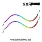 Bande LED RGB Neon blanche éteinte montrant son design fin