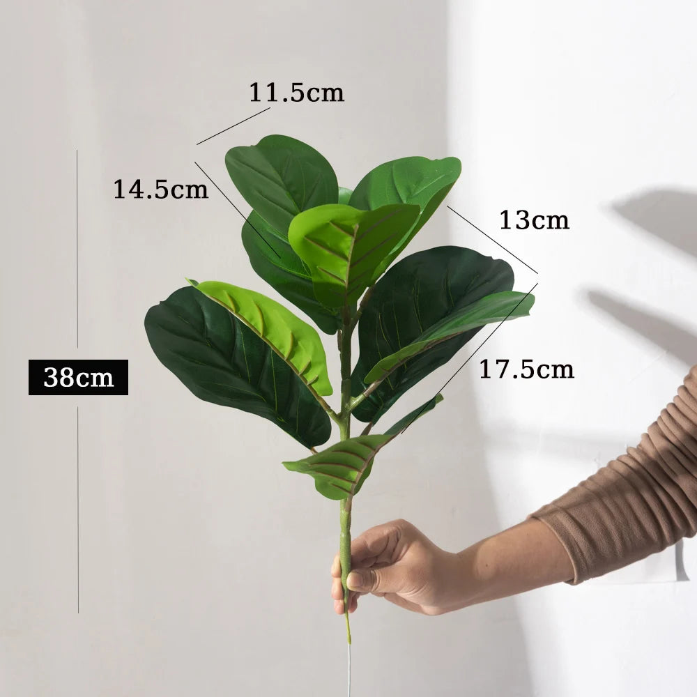 plante artificielle banyan ficus 38cm feuilles plastique verte pot decoratifextérieur moderne