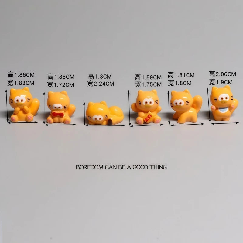 figurines chat garfield résine ornement décoration chambre jouet collection animal stylisé mignon minimaliste