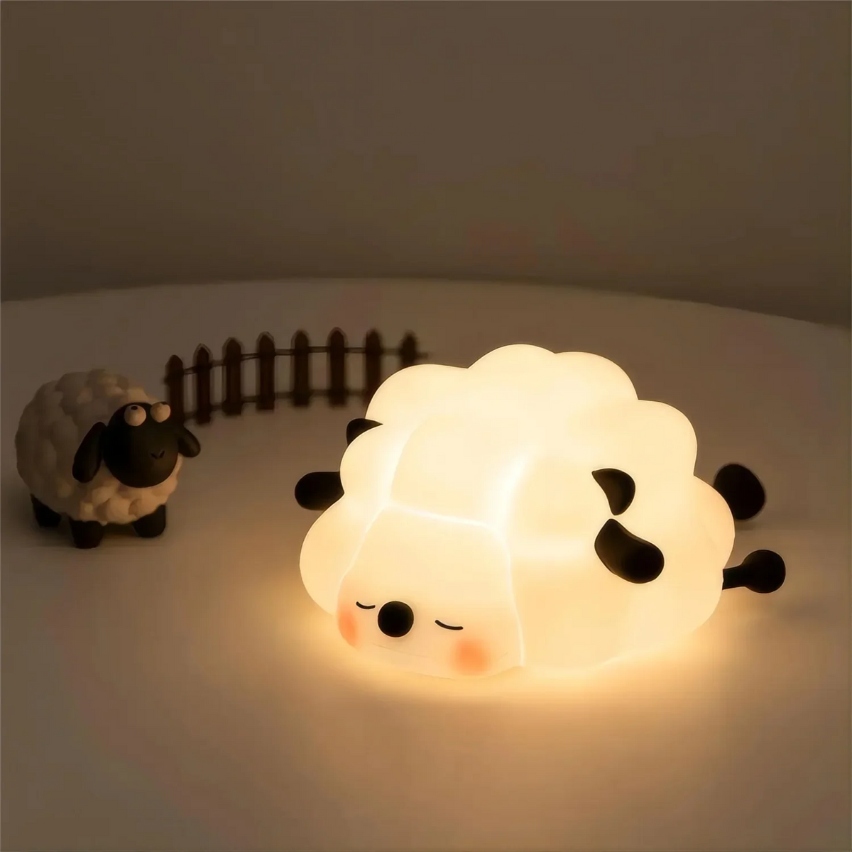 veilleuse table animaux silicone rechargeable mignon lapin panda citrouille
