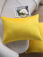 housse coussin velours doux jaune moderne 50x70cm décoration maison canapé voiture