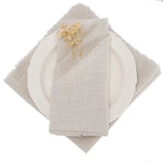 lot serviettes table coton rose franges ruban décorations mariage fête table rustique moderne