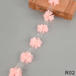 guirlande fleurs artificielles tissu polyester blanc rose bleu vert rouge noir modernes