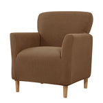 housse fauteuil jacquard carreaux moderne bleu beige gris extensible adhésif