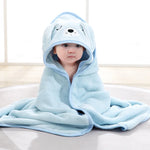 serviette bain bébé robe ours chat enfant douce veloutée glissière sourire yeux oreilles