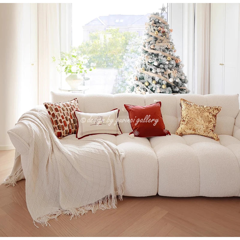 taies d'oreiller décoratives cheval brodé polyester respectueux environnement traditionnel maison