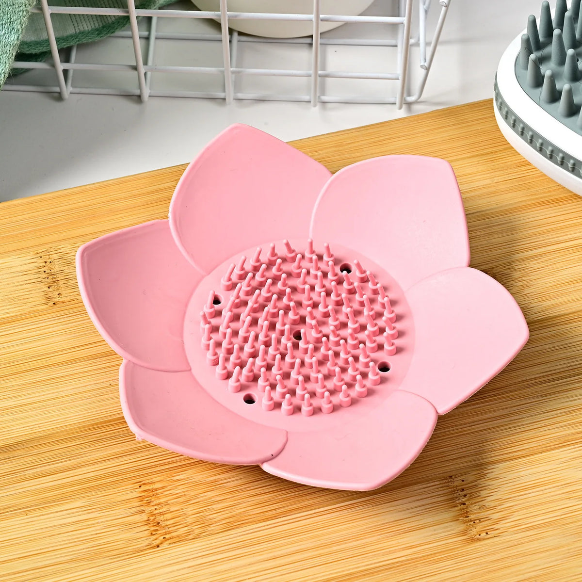 porte savon fleur bleu rose vert gris blanc moderne minimaliste