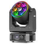 projecteur led rotatif noir effets lumineux dmx scènes professionnelles dj multiple couleurs lcd.controls