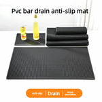 tapis bar noir perforé moderne antidérapant résistant chaleur drainage barista cocktail 45x30cm