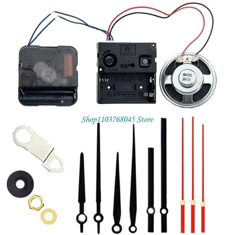 kit montre mécanique noir blanc doré aiguilles boîtier batteries instructions classique