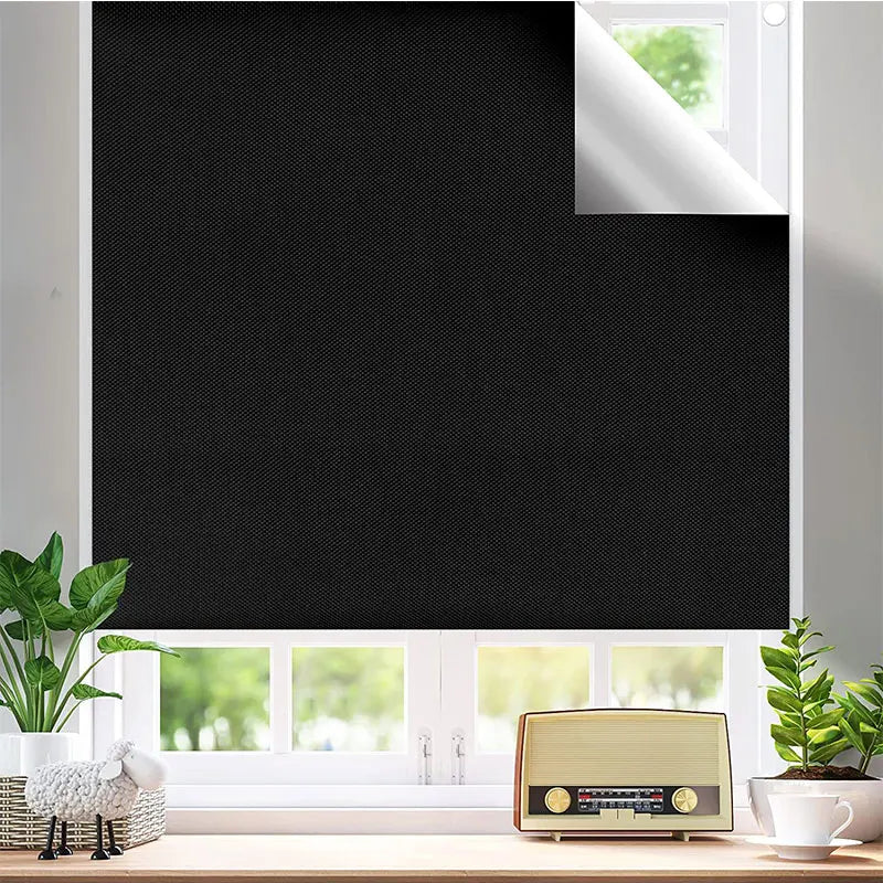 film fenêtre noir opacité totale moderne 100cm 200cm 300cm adhésif polyester