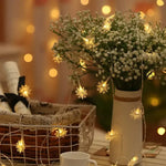 guirlande lumineuse étoiles blanc chaud scintillement noël mariage décoration festive led batterie moderne