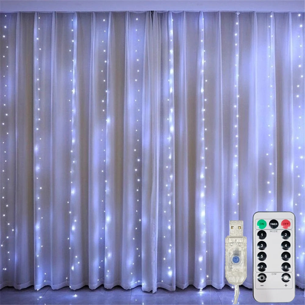 guirlande lumineuse led blanc chaud usb telecommande decoration chambre salon mariage feste ambiance moderne