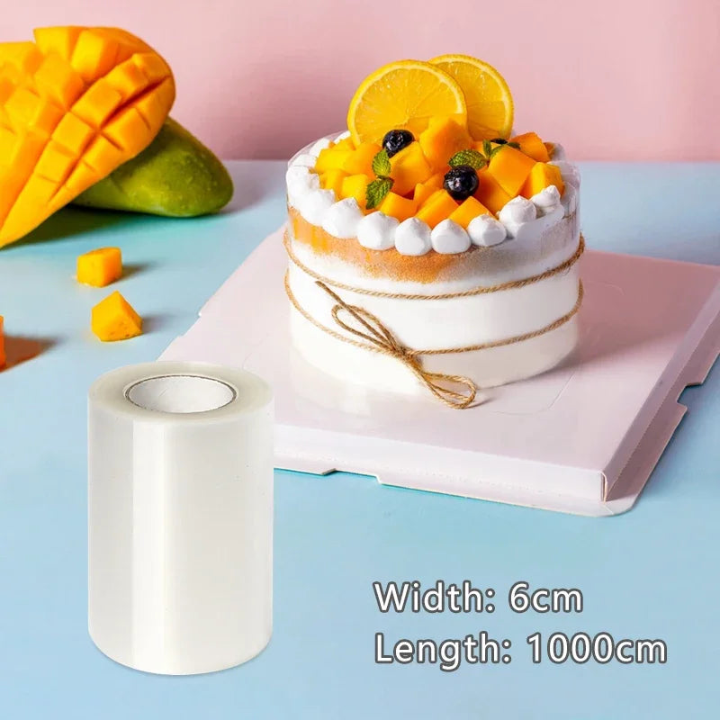 colliers gâteaux ruban adhésif transparent 6cm 8cm 10cm 12cm 15cm 10mètres decoration cuisson mousse