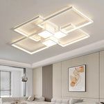 plafonnier led carré moderne minimaliste noir blanc géométrique chambre décoration maison