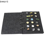 album badges noir clips métalliques simple rangement collection uniiaux épingles pochettes contenant badges scolaires