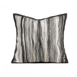housse coussin gris noir rayées moderne polyester 45x45cm 30x65cm décoration intérieure voiture