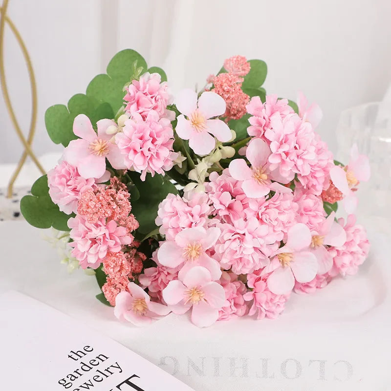 bouquet fleurs artificielles soie rose bleu violet blanc intérieur mariage anniversaire baby shower