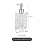 distributeur savon liquide transparent texture ondulée moderne salle bain cuisine rechargeable pump bouchon