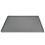 tapis nourriture animal imprimé pattes gris moderne opacité 80x60cm 60x46cm 40x30cm 29.5x18cm