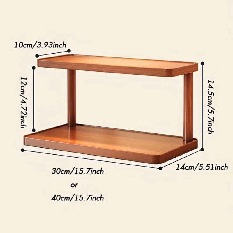 étagère bois moderne deux niveaux support cuisine salon 30cm 40cm boîte rangement vis fixés