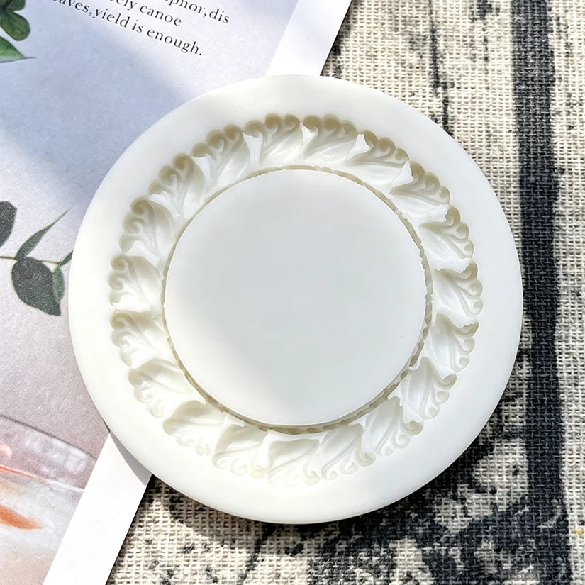 miroir blanc vintage feuillagé relief silicone respectueux environnement opacité classique