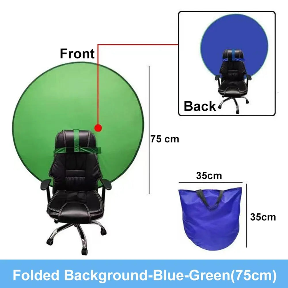 panneau fond photo pliable double face vert bleu noir toile ajustable sac rangement moderne