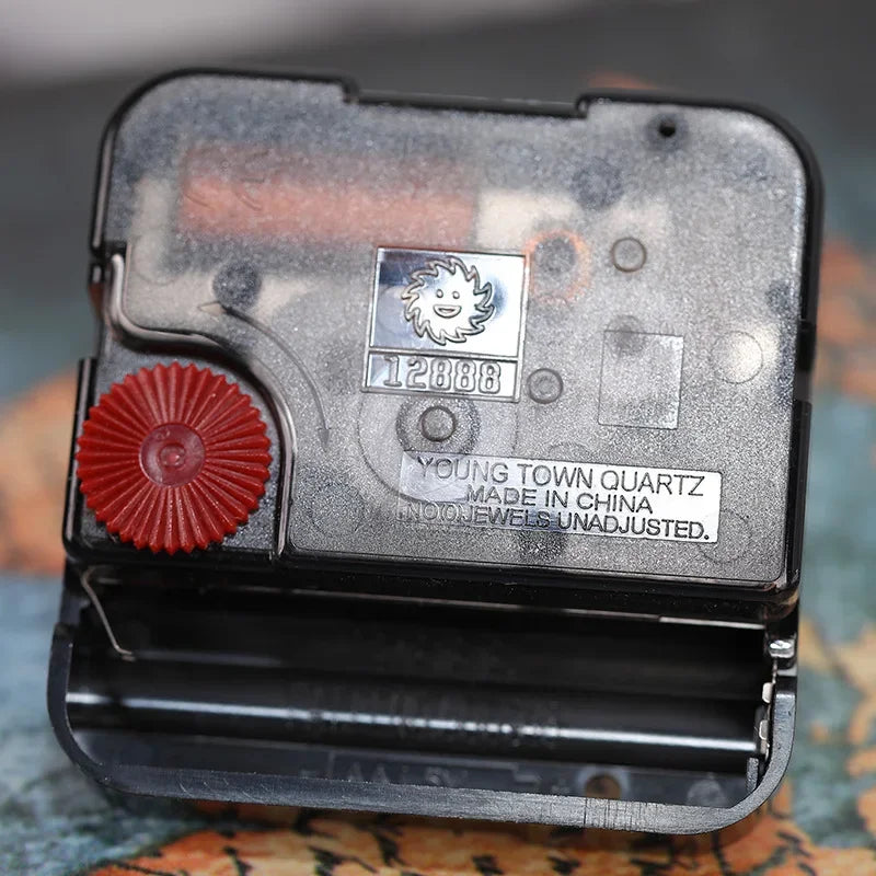 mouvement quartz horloge murale classique noir rouge gravure vis fixations aiguilles ancien bricolage kit
