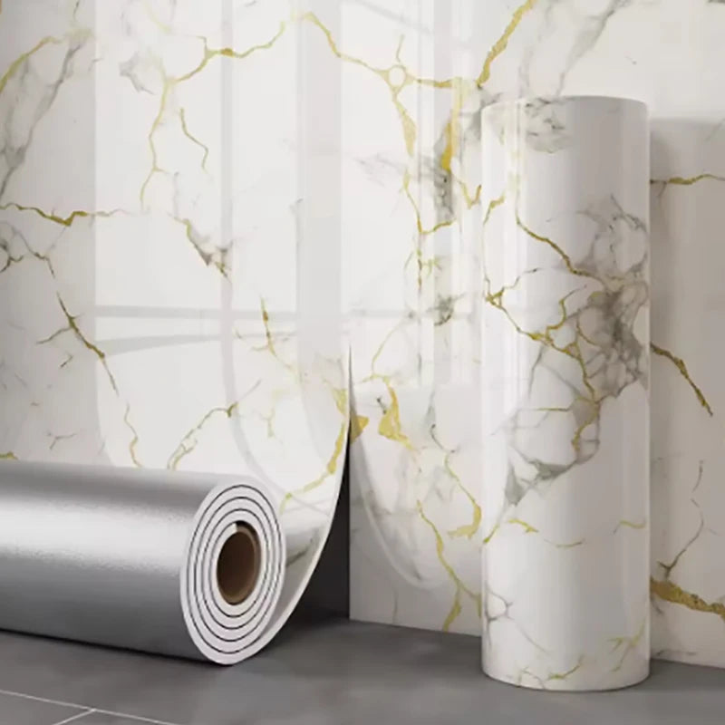 papier peint marbre blanc gris moderne adhésif décoration chambre salon diy pvc auto collant