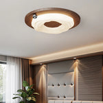 plafonnier led moderne noir blanc rond ondulé opacité éclairage surface tactile minimaliste chambre salon