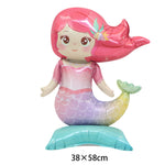 décorations fête anniversaire thème sous marin ballons sirènes guirlande happy birthday motifs poissons coquillages