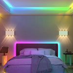 lampe murale led moderne noir blanc bleu vert violet rechargeable minimaliste absRGBO