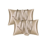 taie d'oreiller satin rose clair housse coussin moderne cheveux beauté sommeil nuit