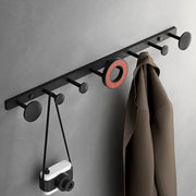 porte manteau mural sans perçage gris foncé crochets beige moderne minimaliste
