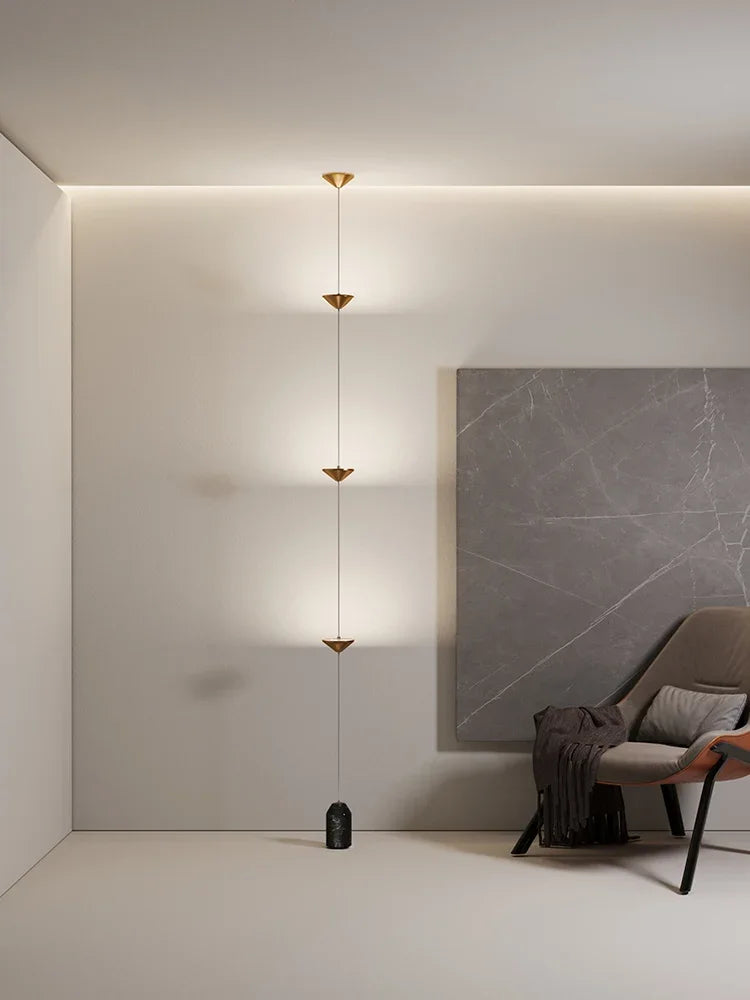 lampe suspendue moderne marbre noir métal doré minimaliste sources lumineuses led interrupteur bouton