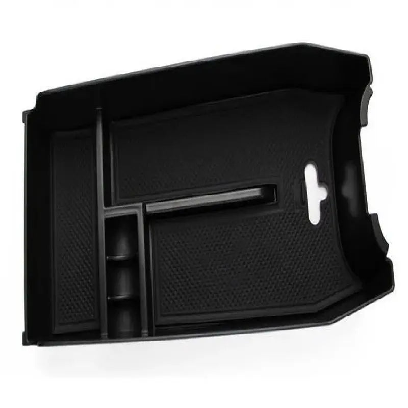 plateau organisateur noir console centrale compartiments texturés moderne utilitaire auto multifonctionnels
