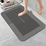 tapis bain absorbant antidérapant séchage rapide doux moderne gris plat