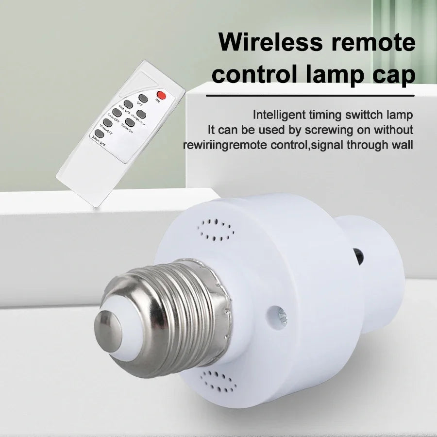 support lampe led intelligente infrarouge e27 moderne télécommande blanc métallique