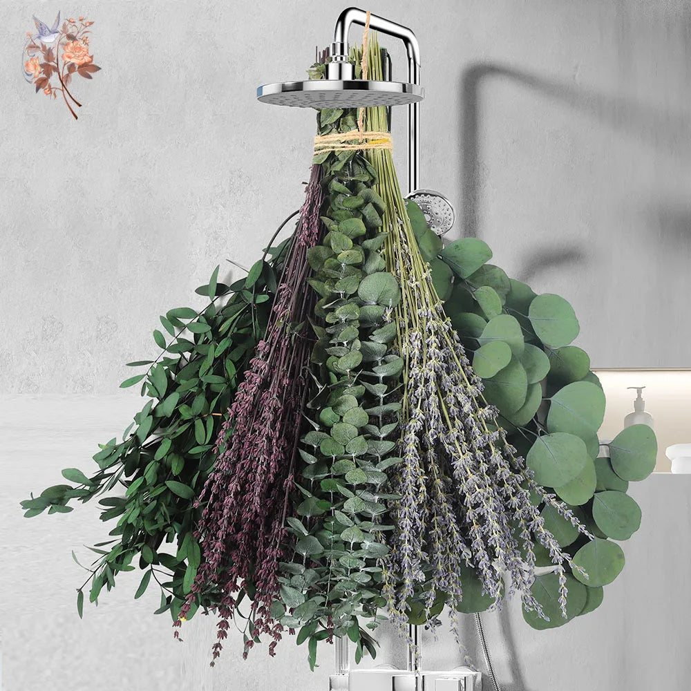 feuilles eucalyptus séchées bouquets fleurs naturelles décoration murale intérieure anniversaire baby shower fêtes rustique
