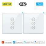 interrupteur intelligent rideau roulant wifi google alexa app smart life blanc moderneécran tactile