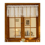 rideau fenêtre dentelle florale blanc crème vintage champêtre translucide chambre salonhôtel